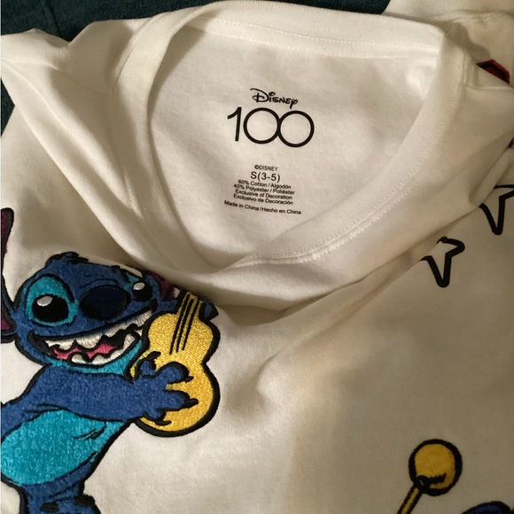 NWOT Disney Off White Graphic Sweater with Mickey and Stitch - Picture 5 of 7